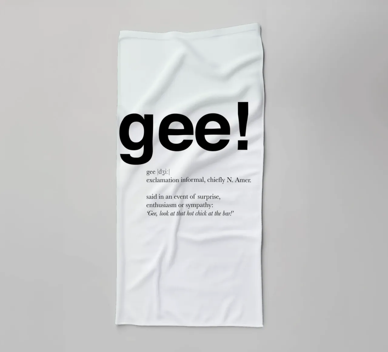 The gee interjection badhanddoek van Matěj Kašpar Jirásek