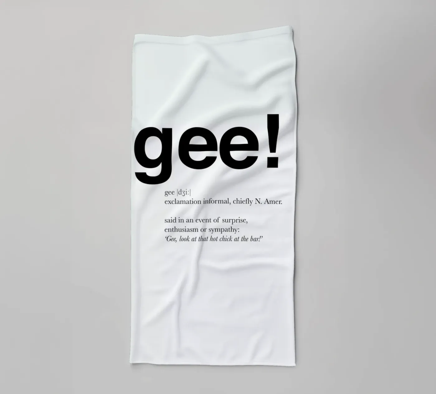 The gee interjection badhanddoek van Matěj Kašpar Jirásek