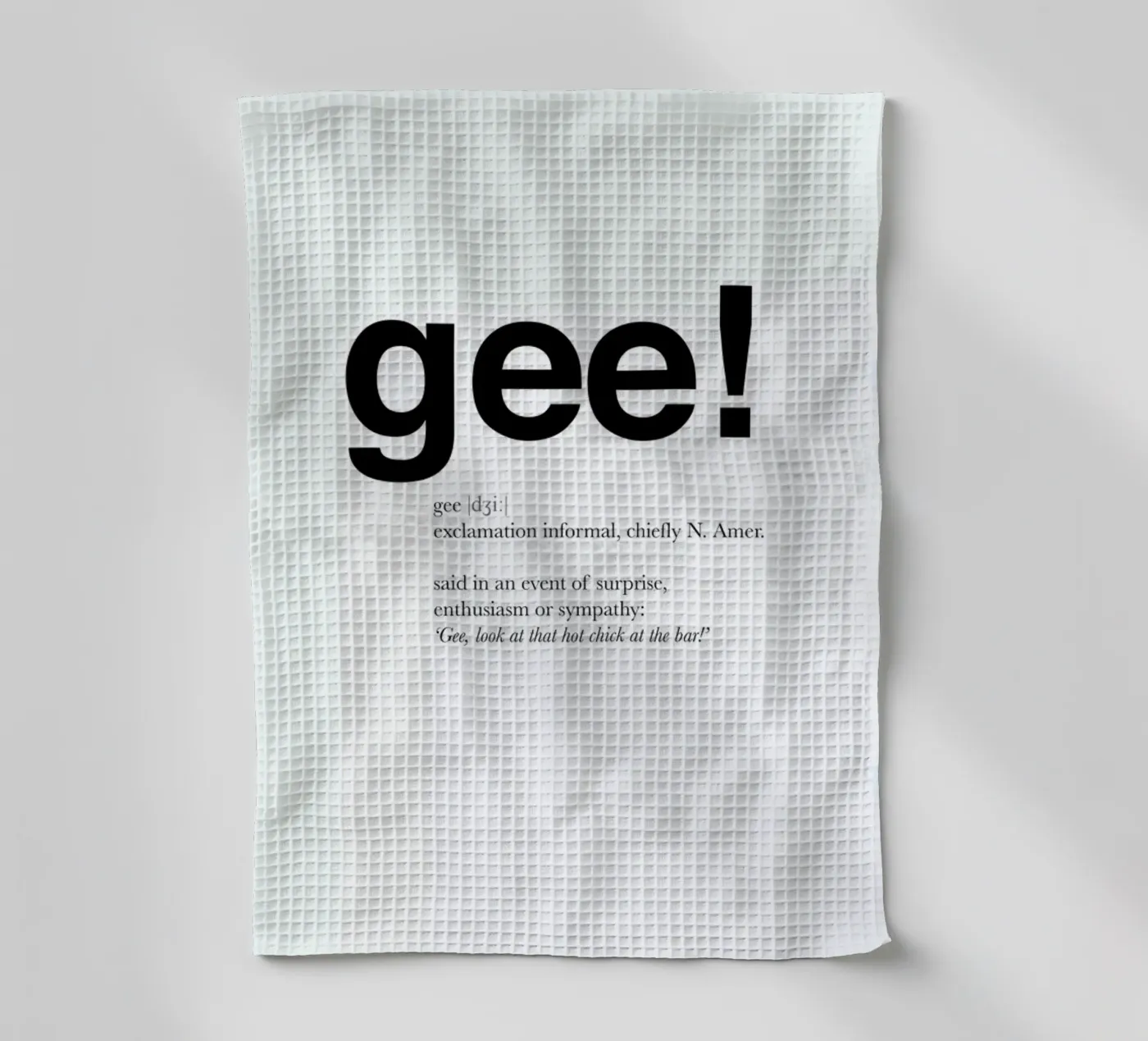 The gee interjection Geschirrtuch von Matěj Kašpar Jirásek