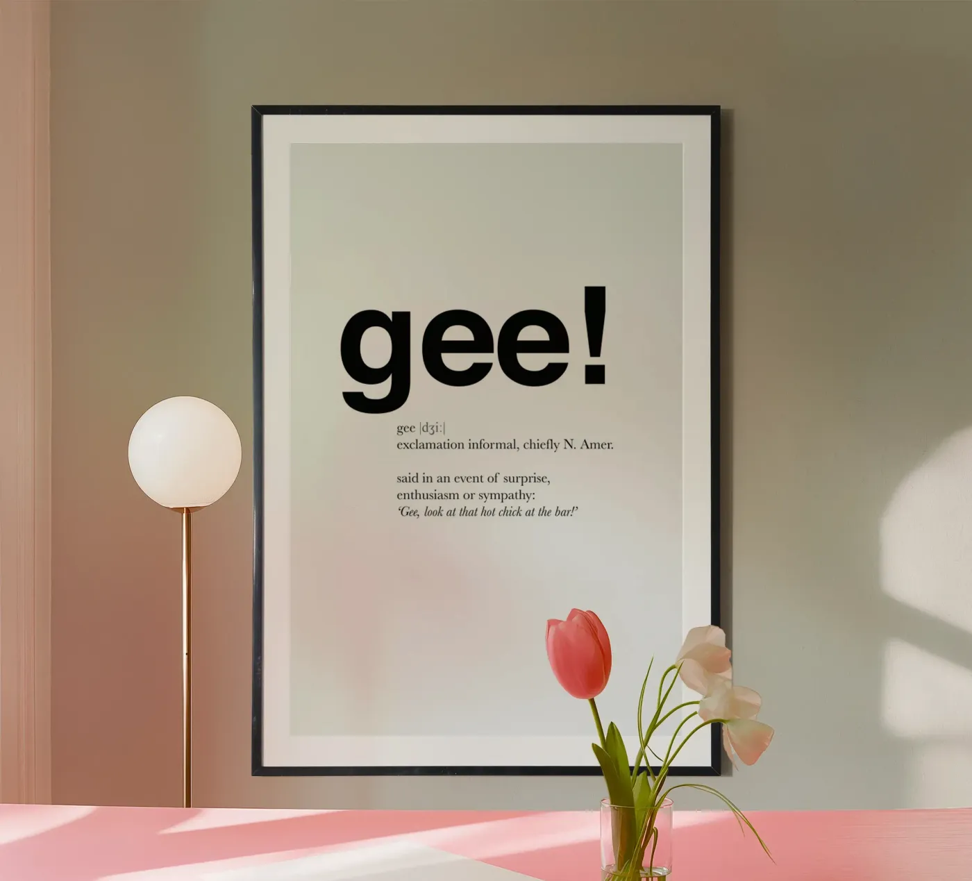 The gee interjection poster by Matěj Kašpar Jirásek