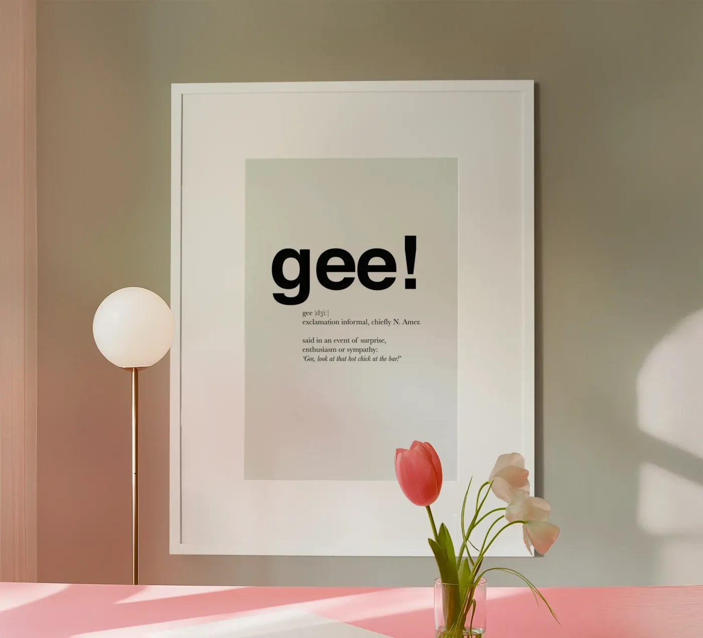 The gee interjection poster by Matěj Kašpar Jirásek