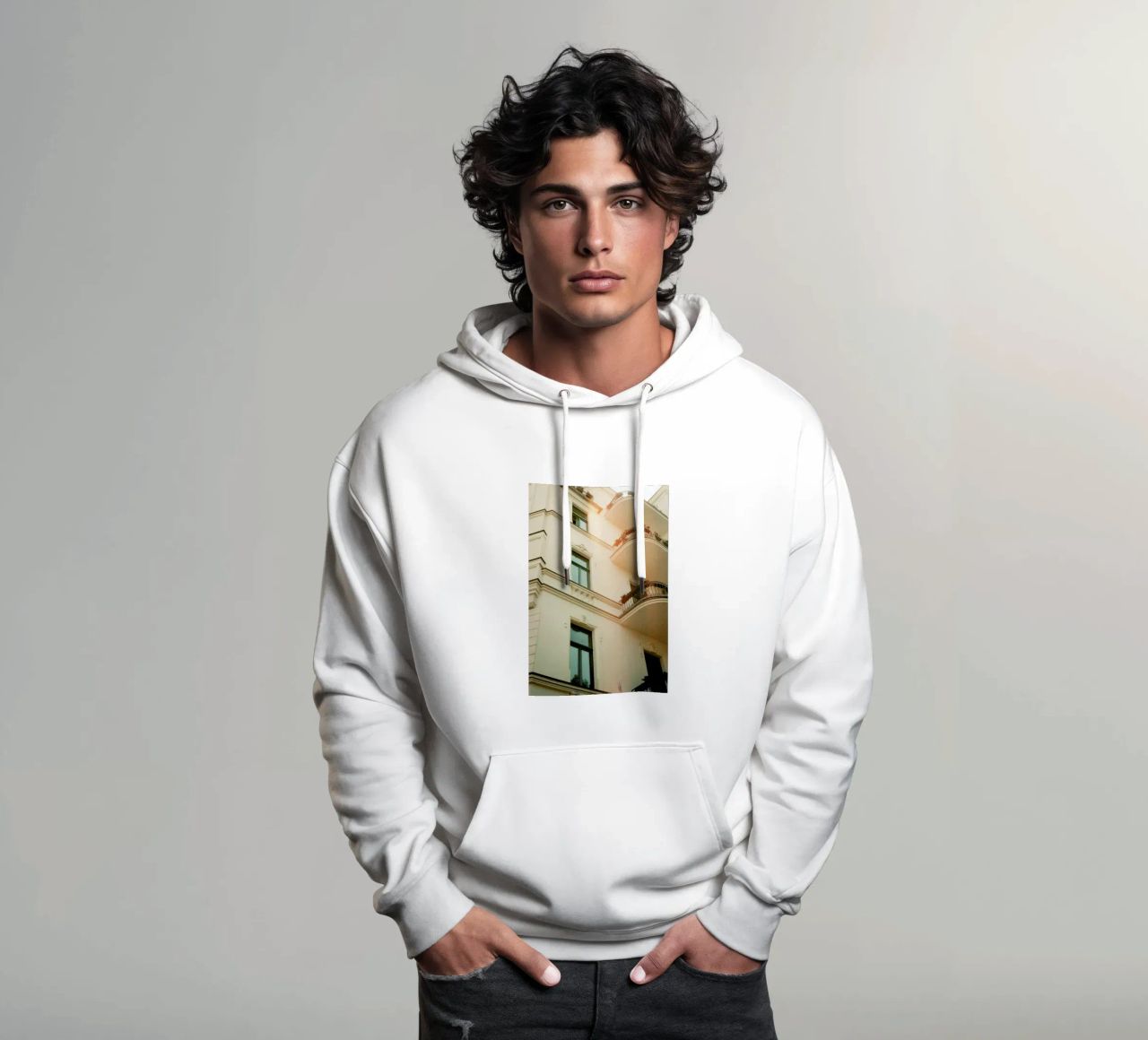 Analog Series Flares On Architecture felpa con cappuccio da Sebastian Hilgetag