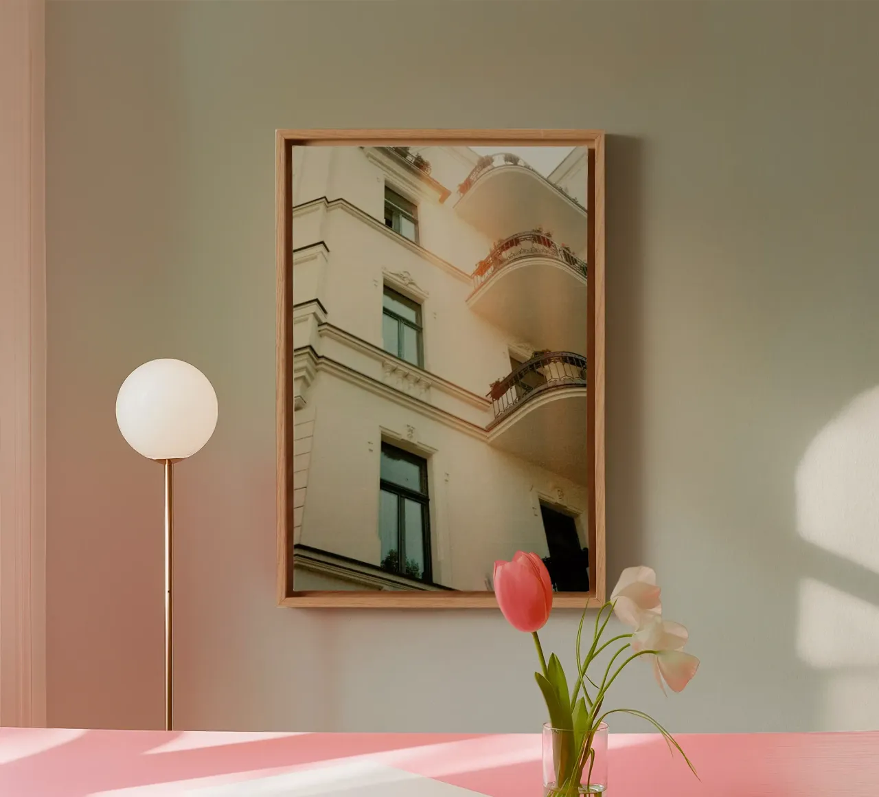 Analog Series Flares On Architecture Leinwand von Sebastian Hilgetag
