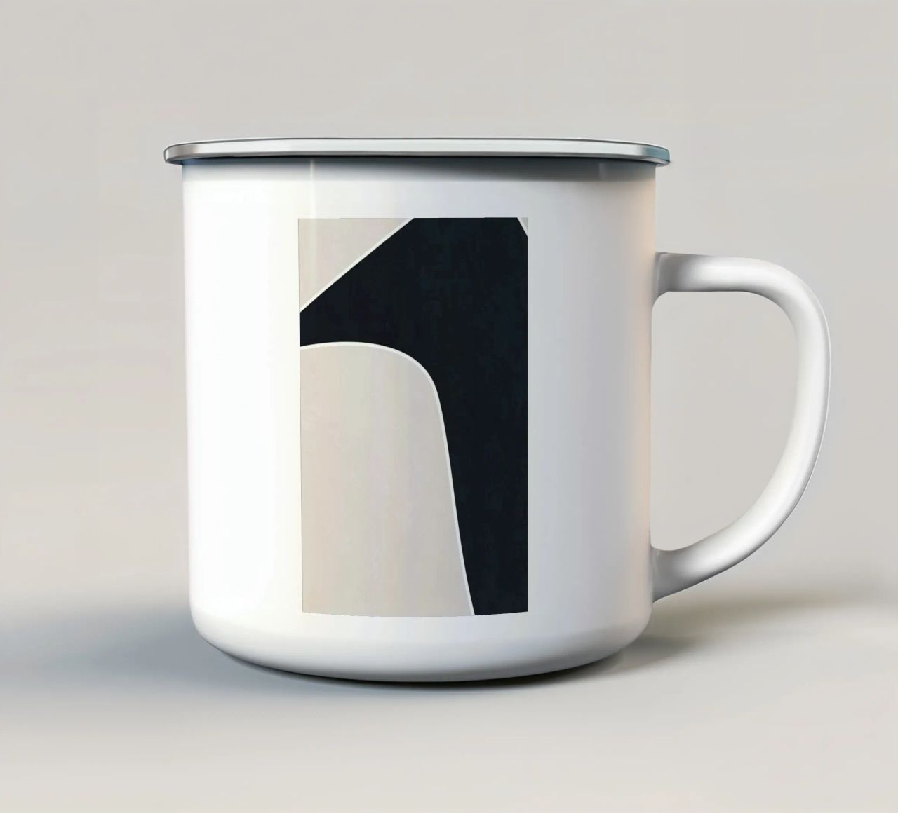 simple geometric abstract tazza in smalto da vintageshop