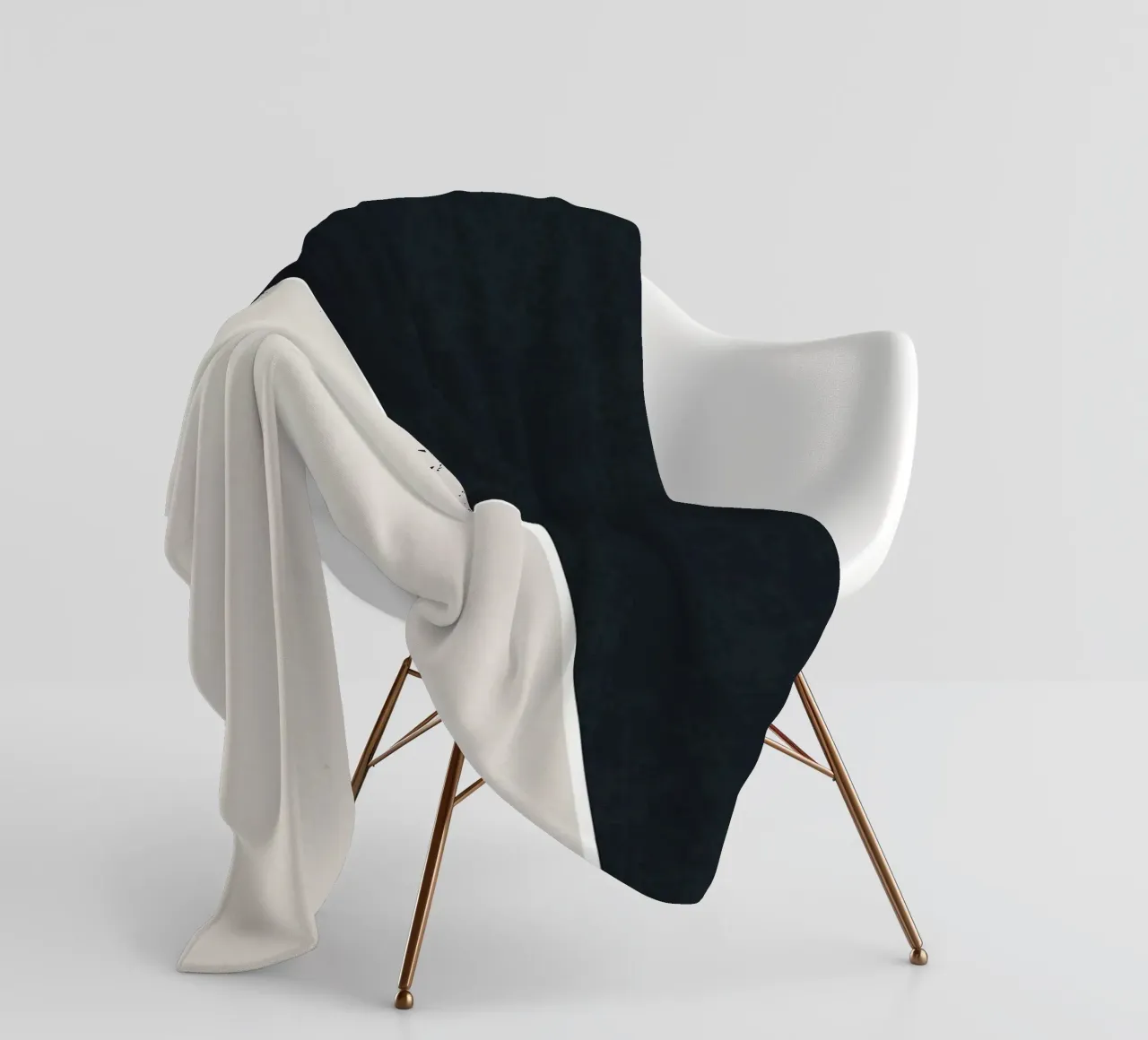 simple geometric abstract coperta in pile da vintageshop