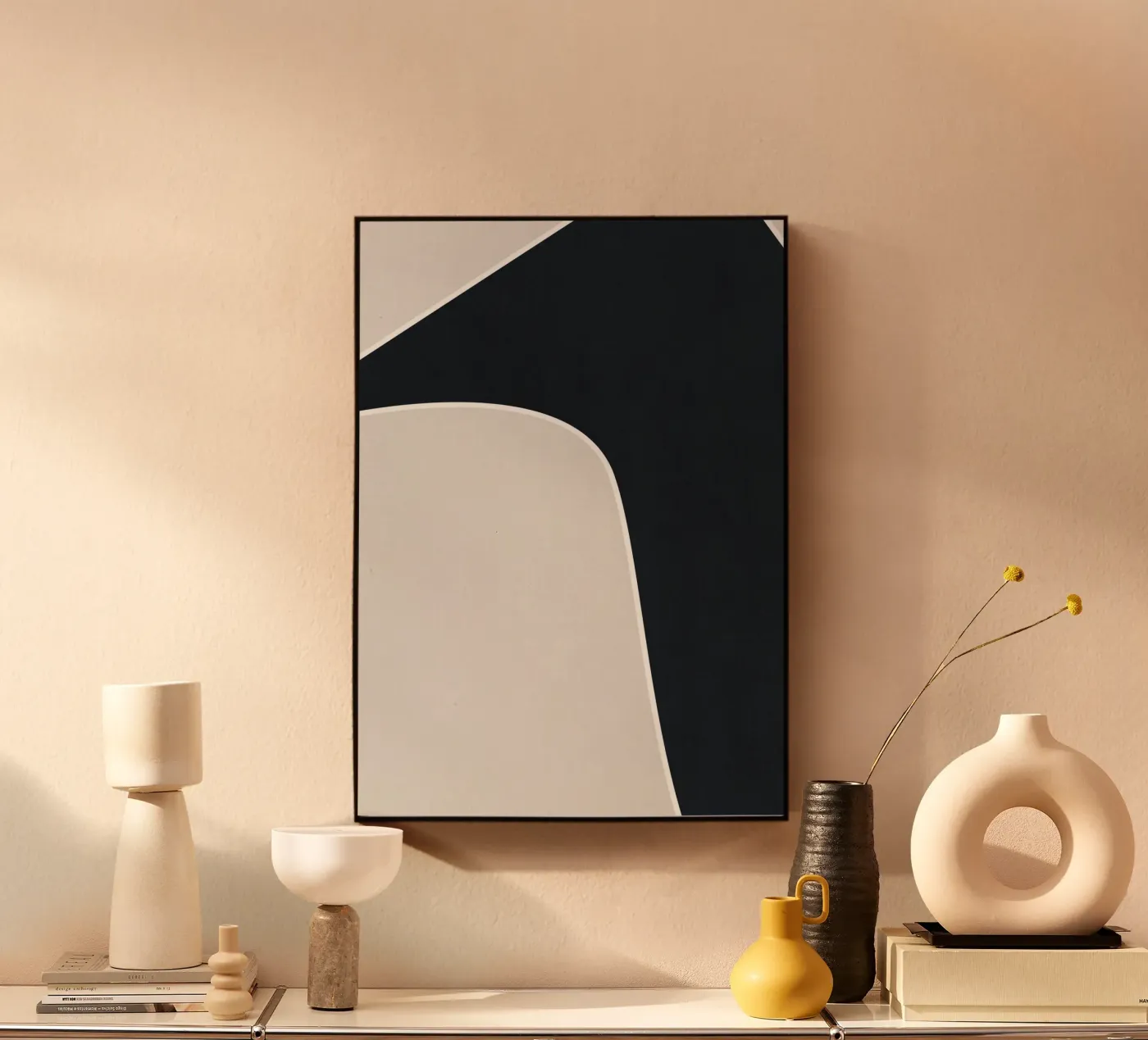 simple geometric abstract acrylic glass by vintageshop