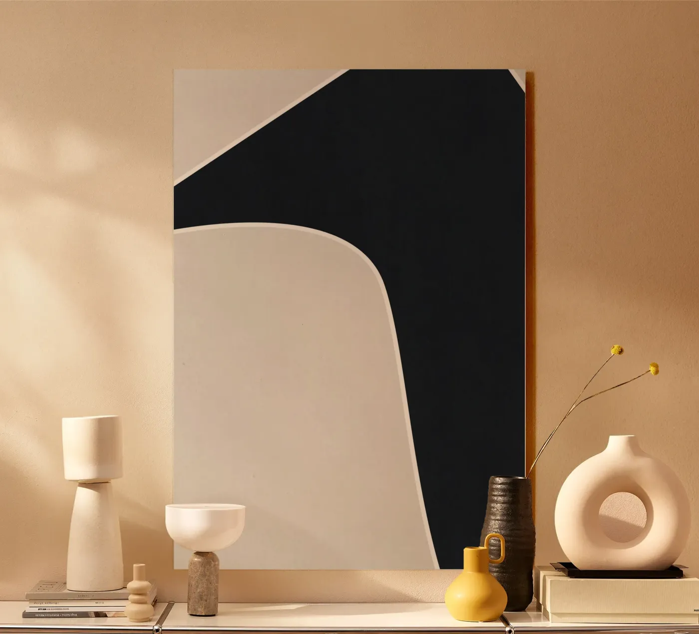 simple geometric abstract acrylic glass by vintageshop