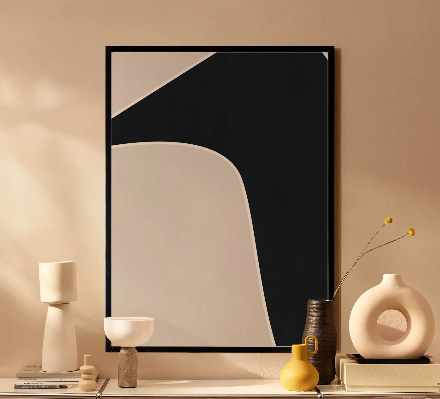 simple geometric abstract poster van vintageshop