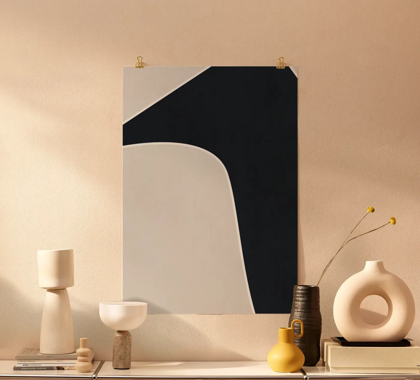 simple geometric abstract poster van vintageshop