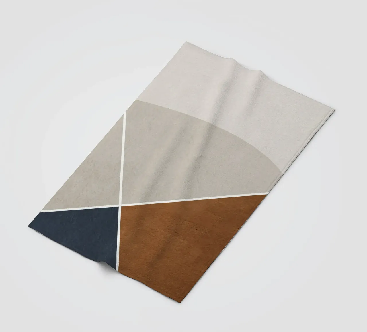 abstract geometric simple circular coperta in pile da vintageshop