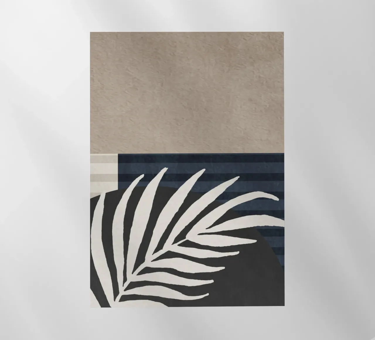 organic geometric abstract with white leaf pellicola backlit da vintageshop