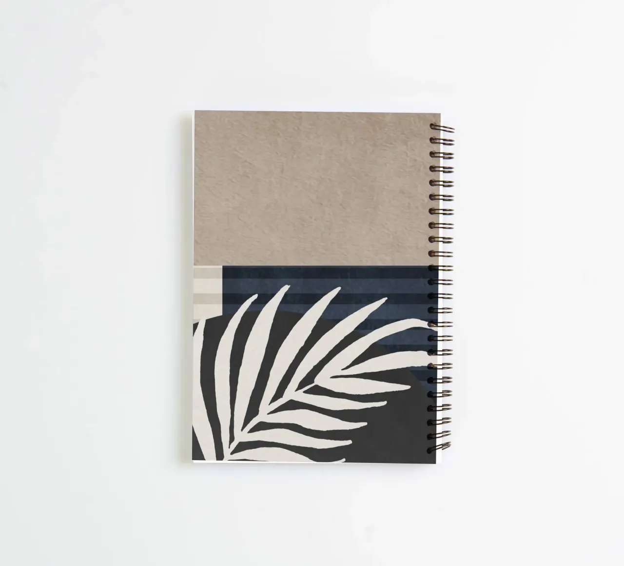 organic geometric abstract with white leaf diario ad anelli da vintageshop