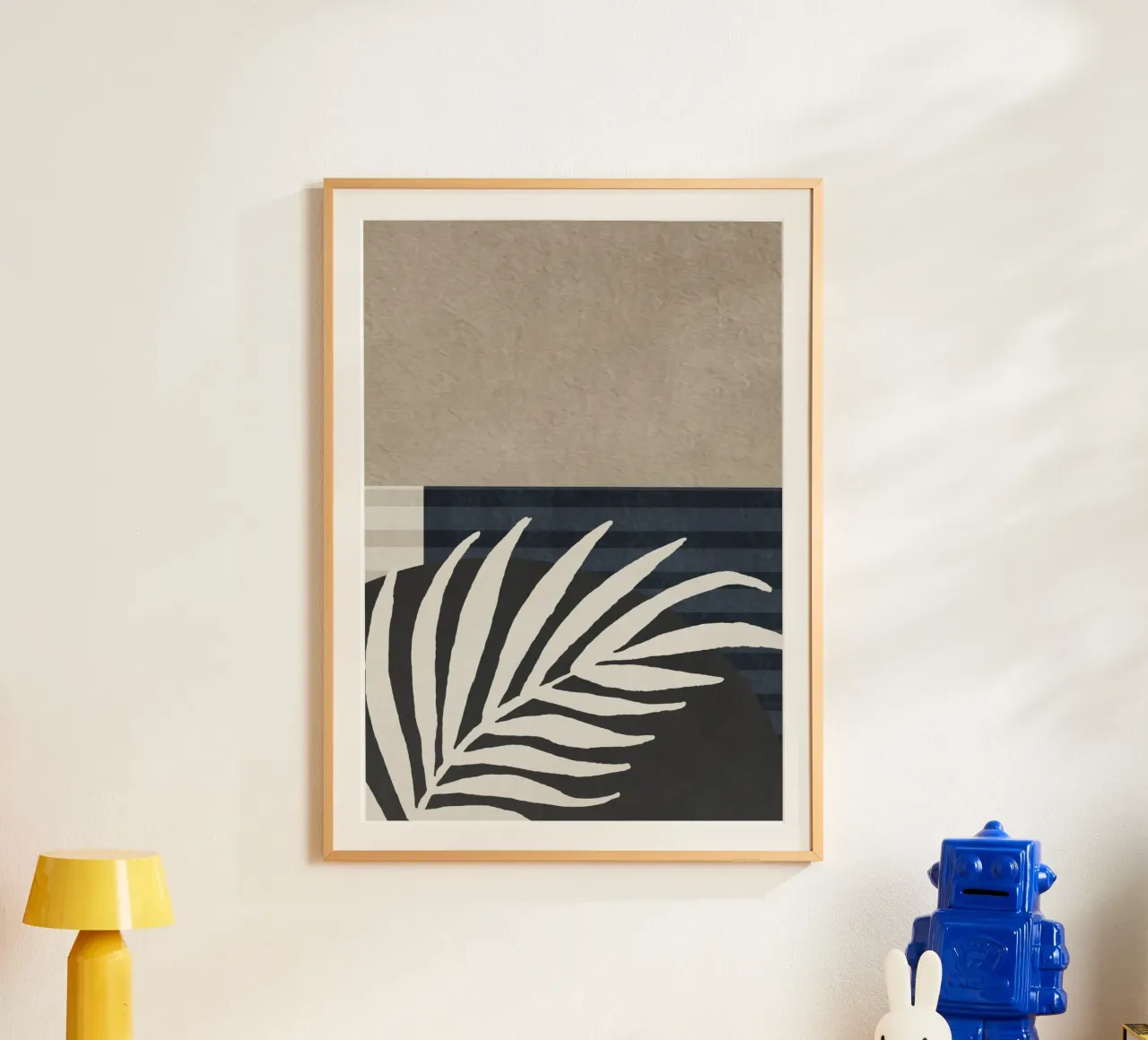 organic geometric abstract with white leaf carta hahnemühle da vintageshop