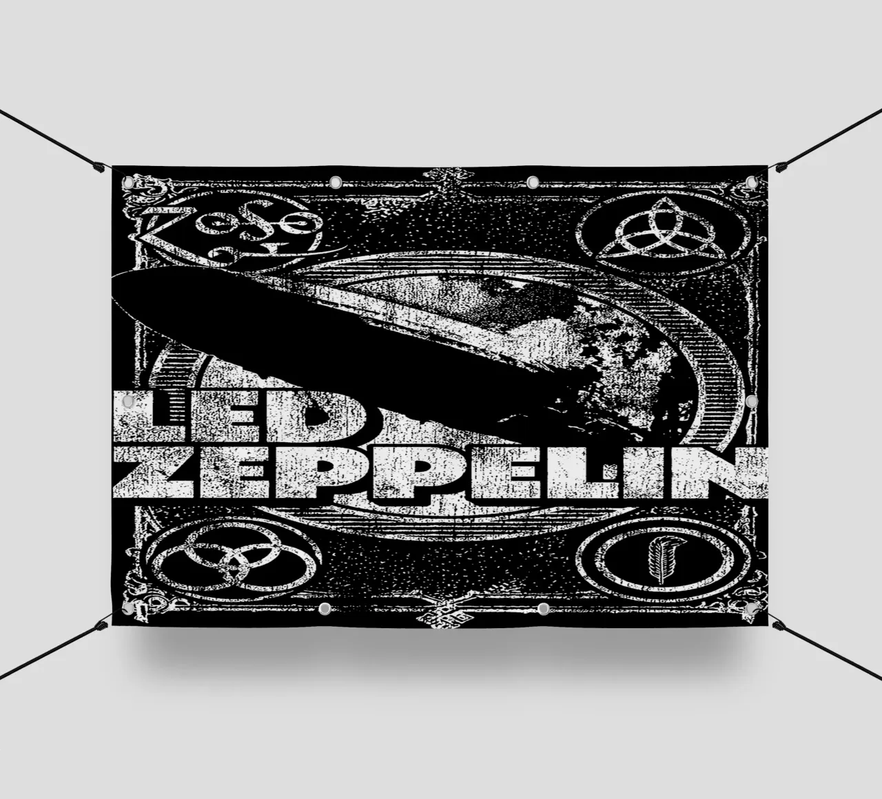 Led Zeppelin - Black And White telo in pvc da Gage Gottlieb