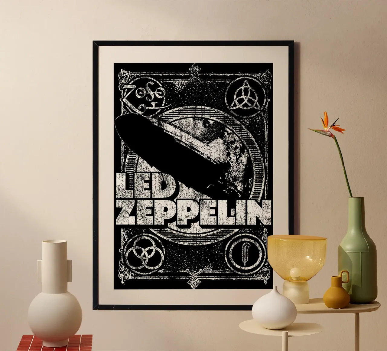 Led Zeppelin - Black And White carta hahnemühle da Gage Gottlieb