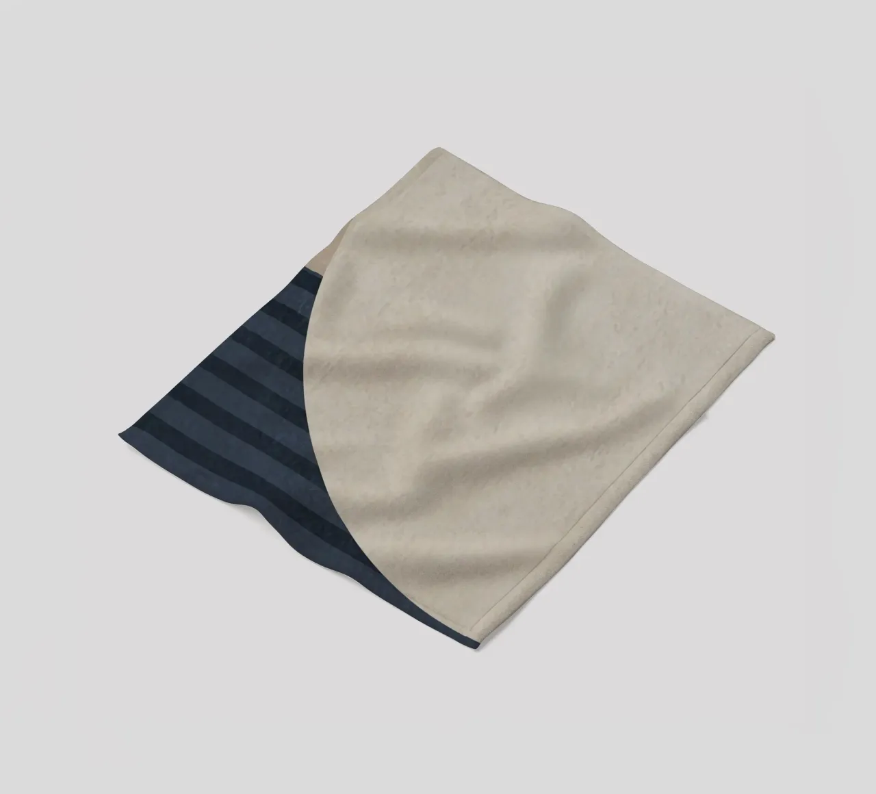 organic geometric abstract with stripes coperta in pile da vintageshop