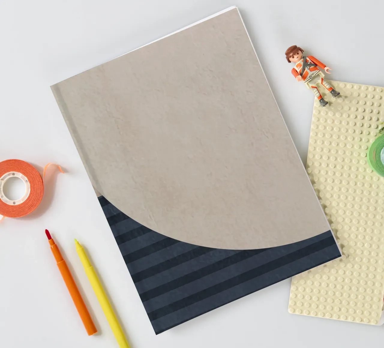 organic geometric abstract with stripes notebook by vintageshop
