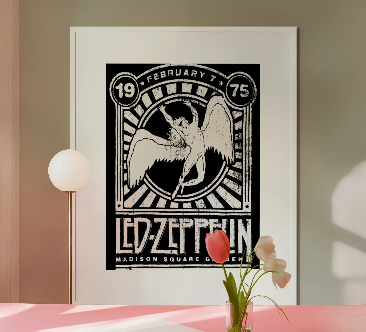 Led Zeppelin - White Typography carta hahnemühle da Gage Gottlieb