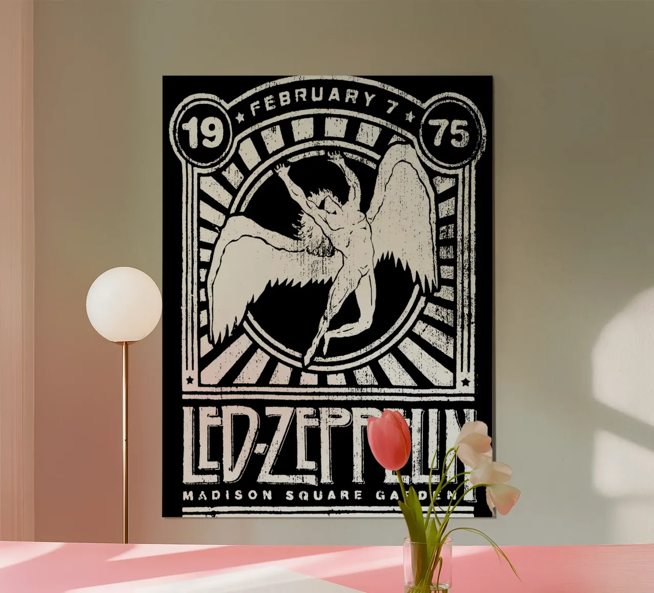 Led Zeppelin - White Typography carta hahnemühle da Gage Gottlieb