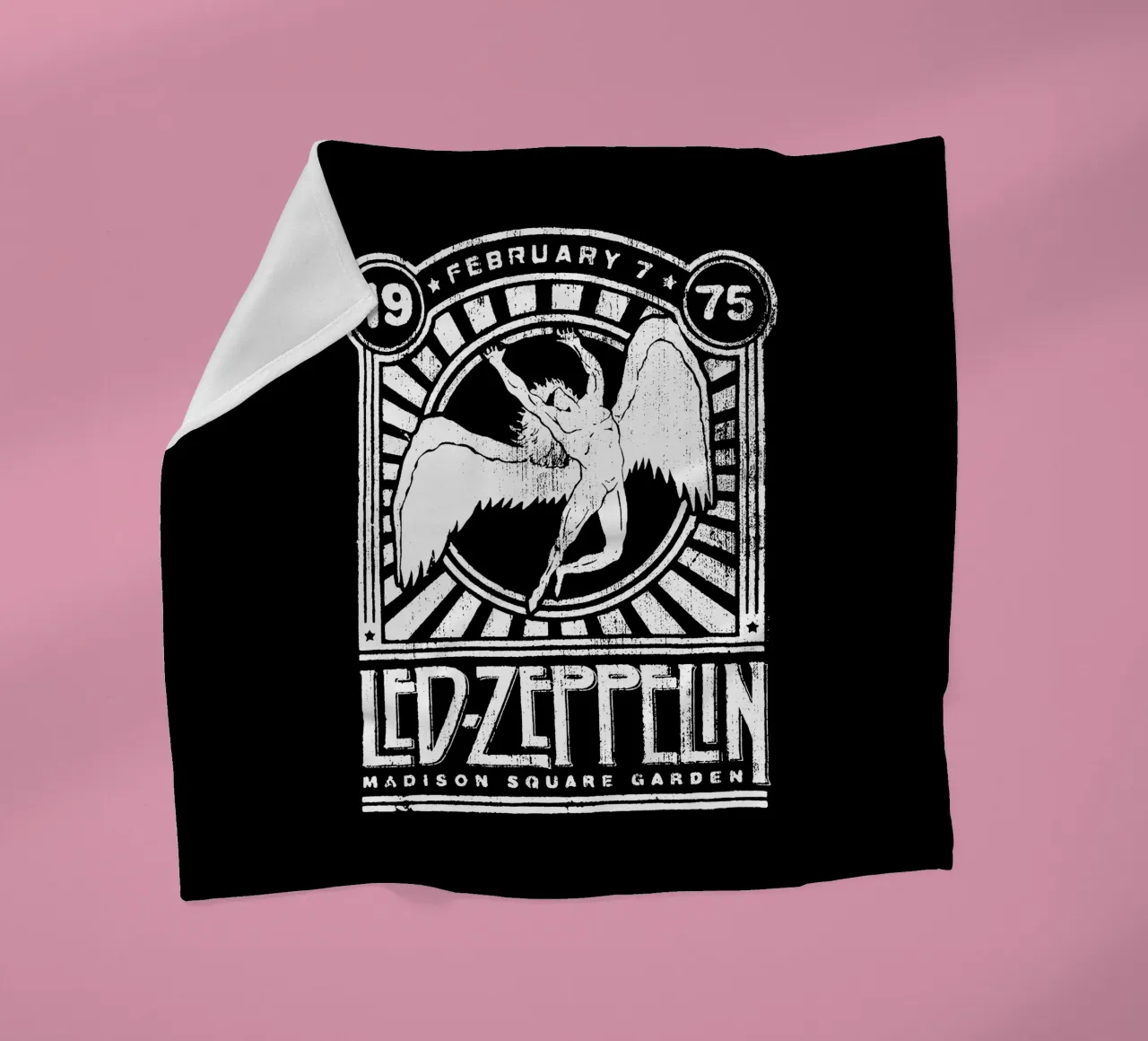 Led Zeppelin - White Typography Fleecedecke von Gage Gottlieb