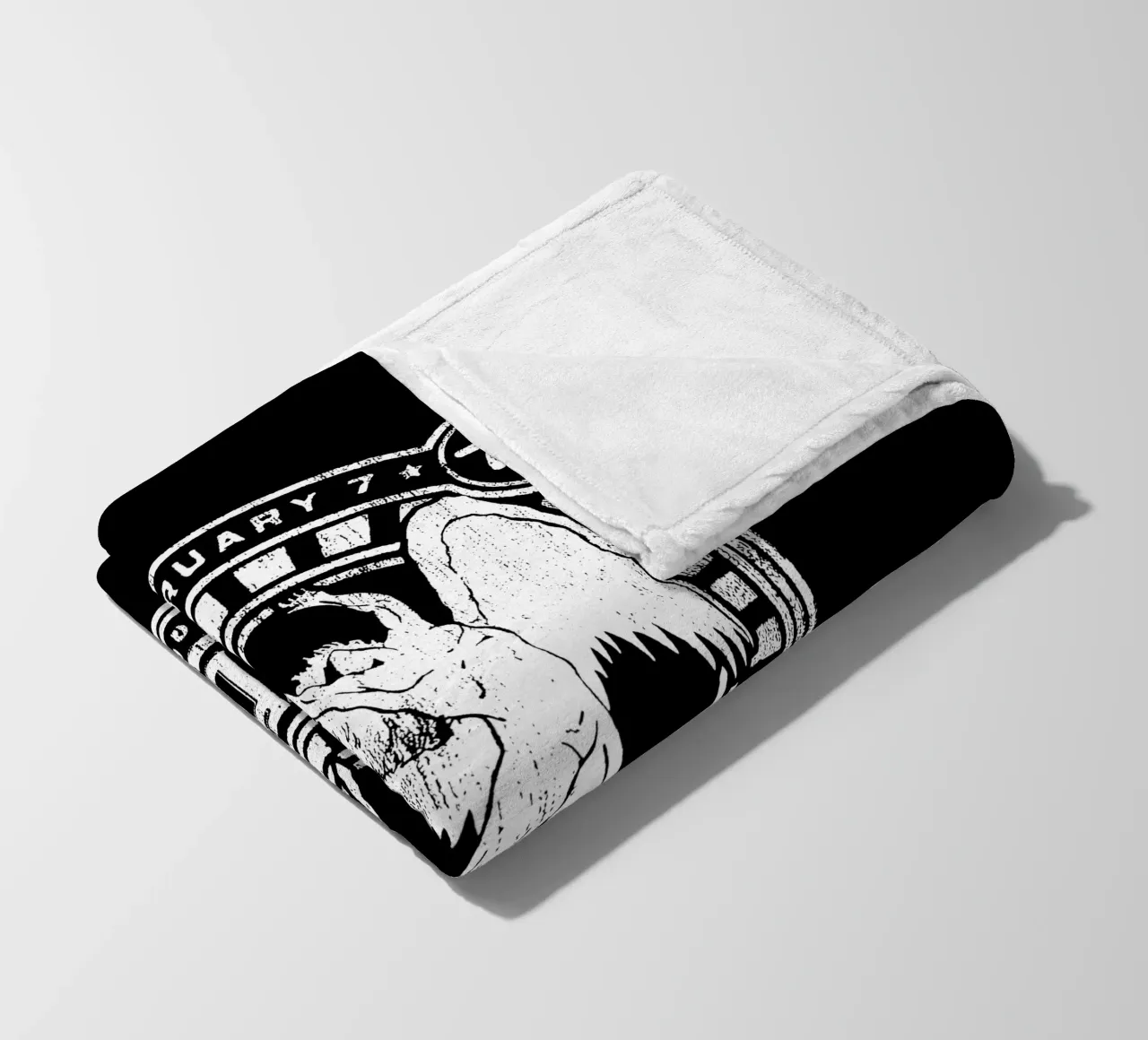 Led Zeppelin - White Typography Fleecedecke von Gage Gottlieb
