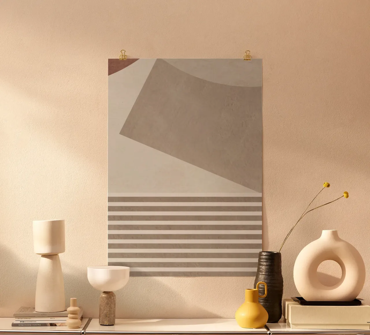 gray monochrome geometric abstract carta hahnemühle da vintageshop