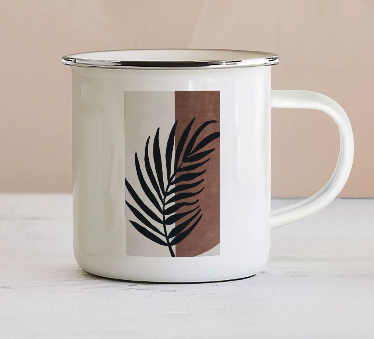 abstract geometric boho 1 tazza in smalto da vintageshop