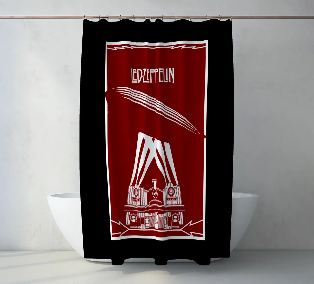 Led Zeppelin - Red tenda da doccia da Gage Gottlieb