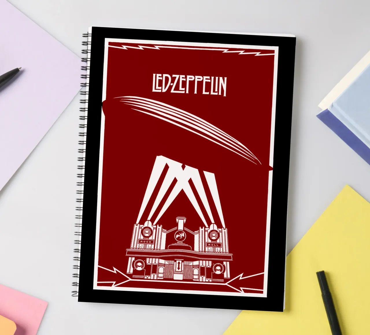 Led Zeppelin - Red spiral notebook by Gage Gottlieb
