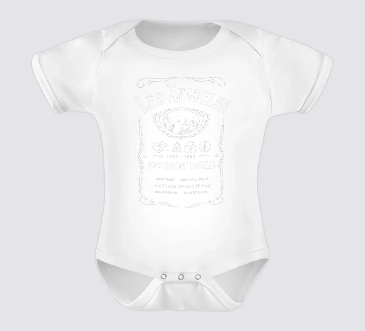 Led Zeppelin - White body neonato maniche corte da Gage Gottlieb