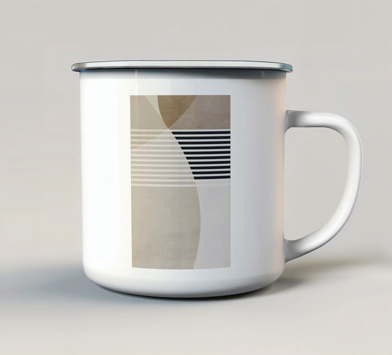 abstract geometric boho 03 tazza in smalto da vintageshop