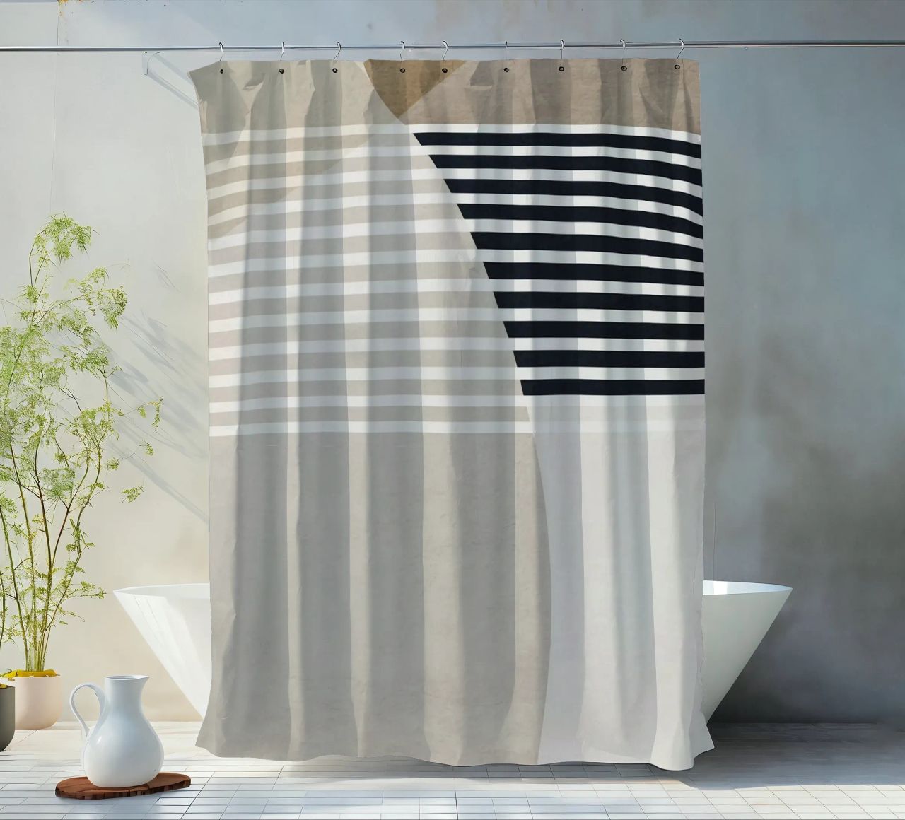 abstract geometric boho 03 tenda da doccia da vintageshop