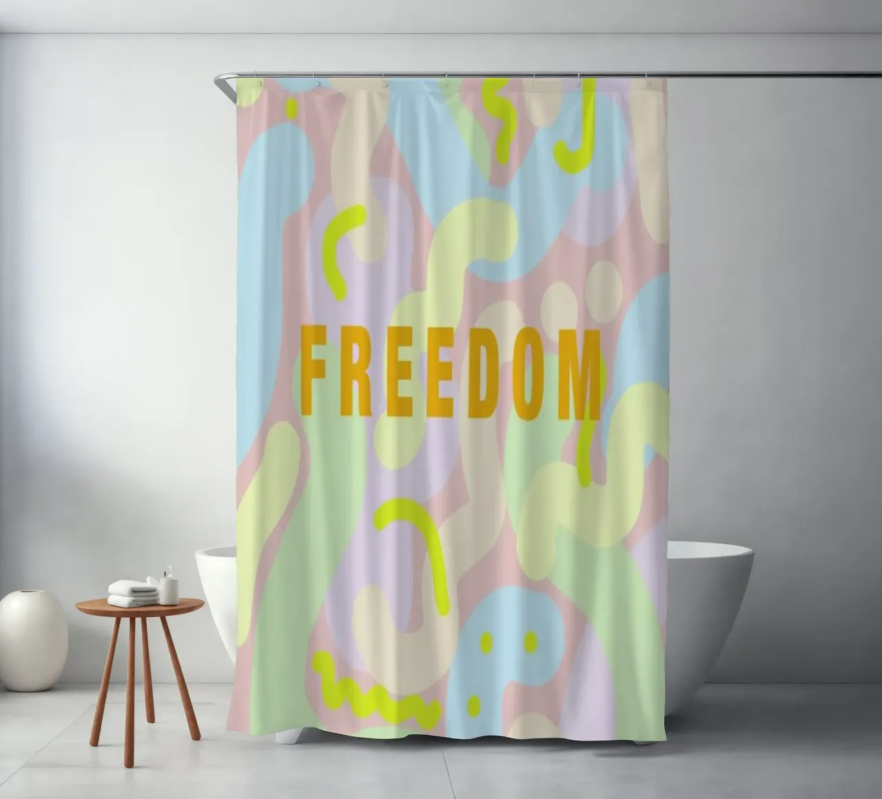 Freedom Spring Summer Happy tenda da doccia da Vasare Nar