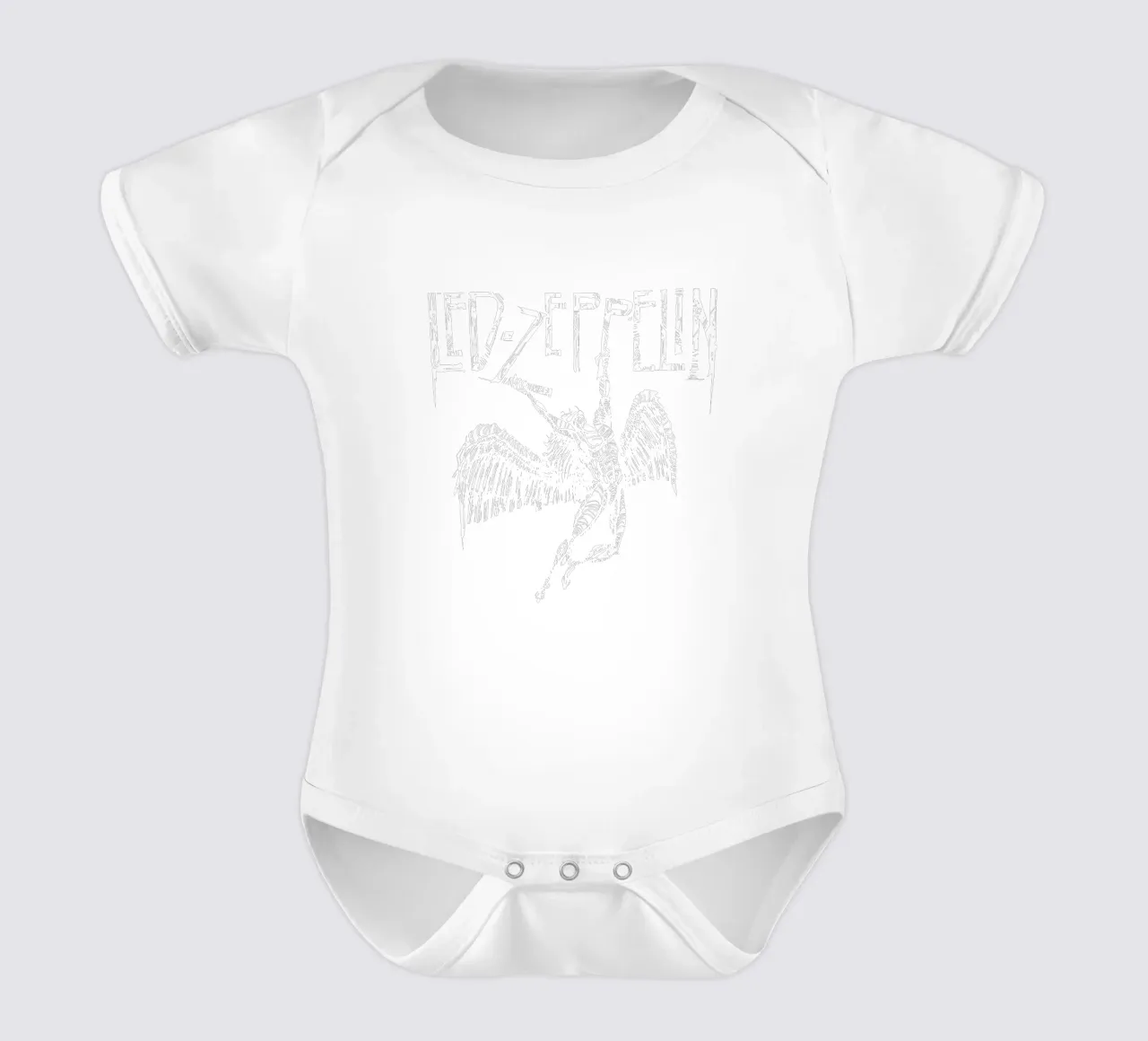Led Zeppelin - Angel Wings short-sleeve baby romper by Gage Gottlieb