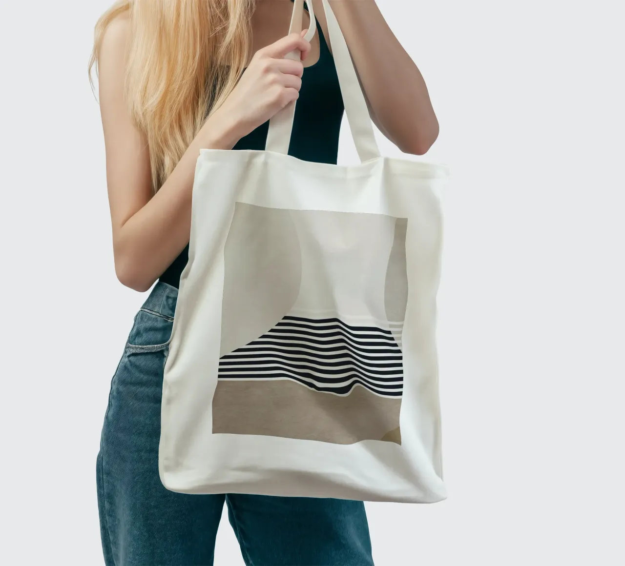 abstract geometric boho 4 borsa in juta da vintageshop
