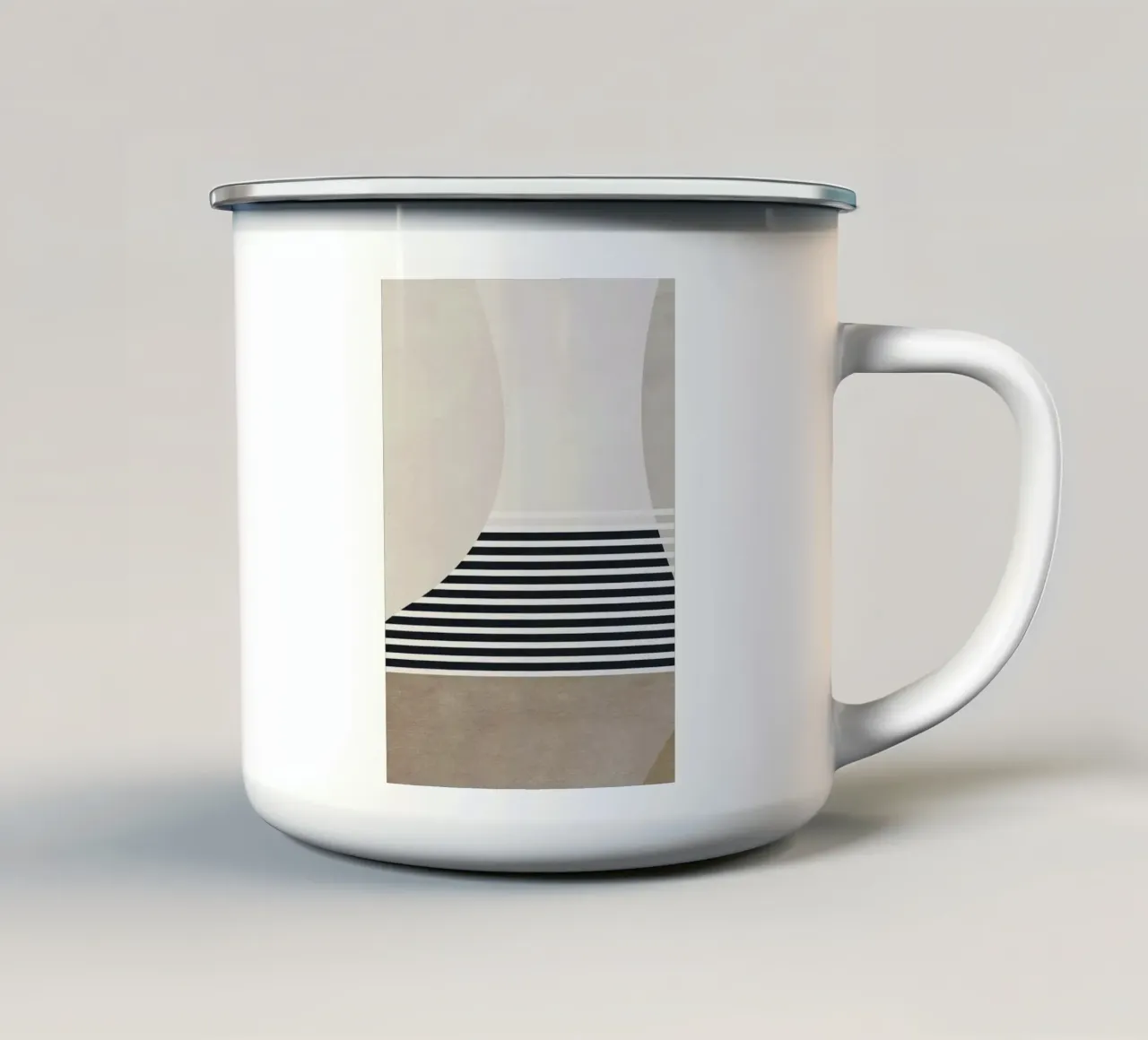 abstract geometric boho 4 tazza in smalto da vintageshop