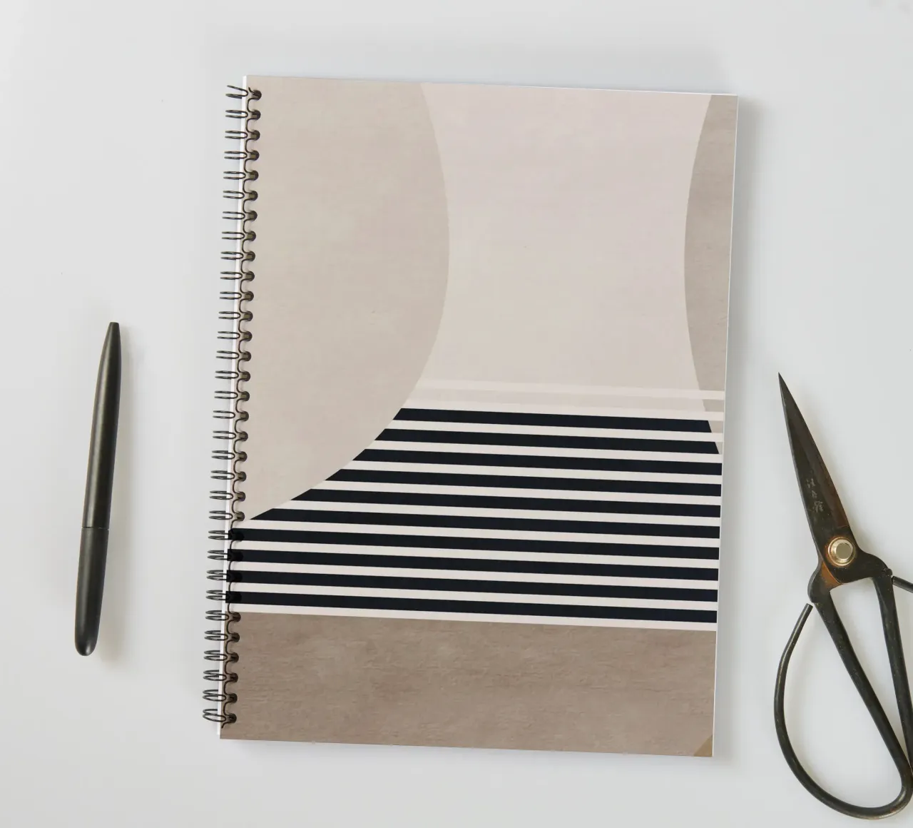 abstract geometric boho 4 spiral notebook by vintageshop
