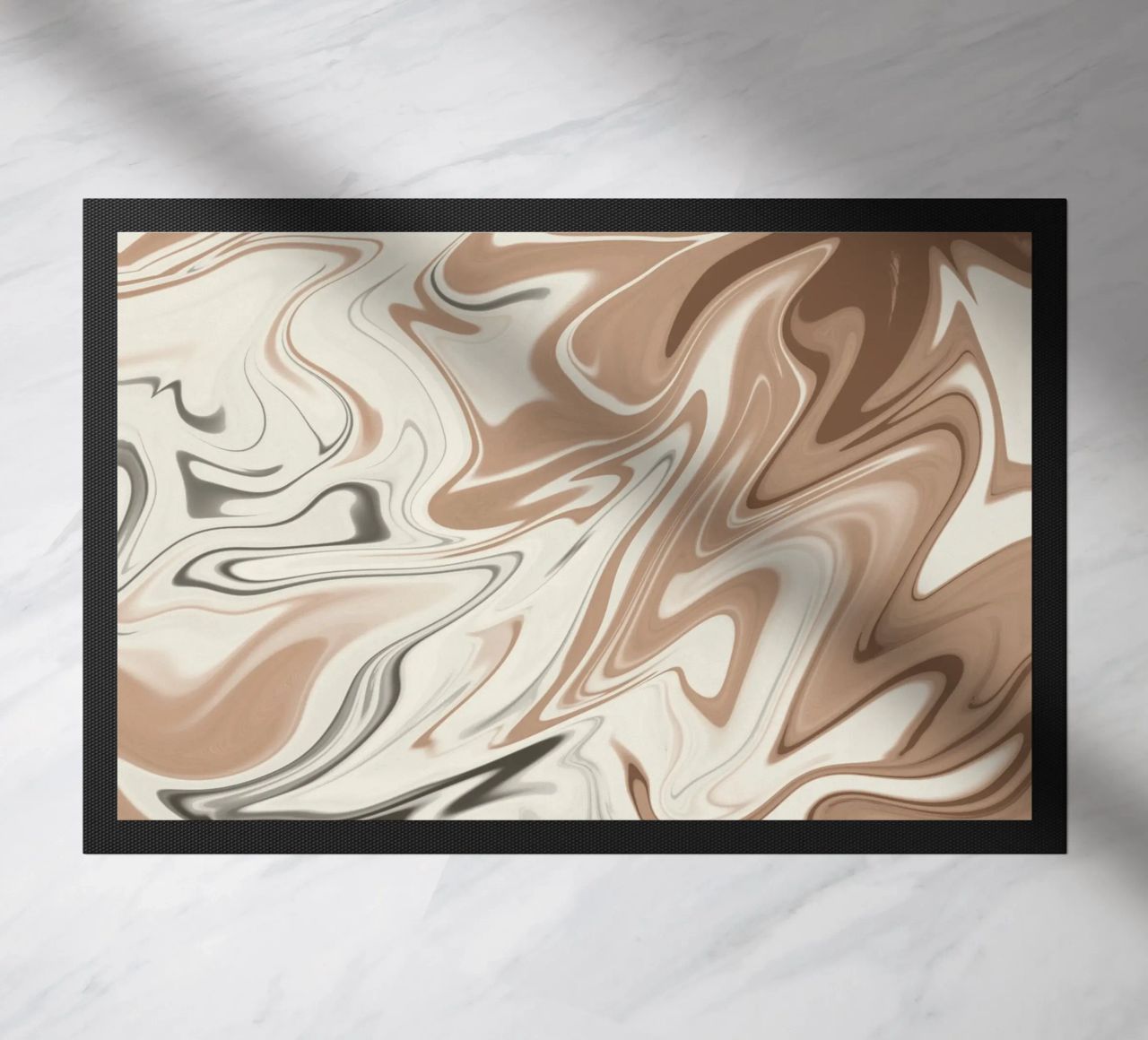 Fluid lines pattern 06 doormat by Little Dean