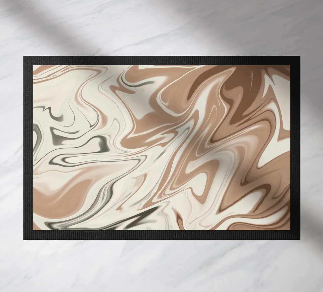 Fluid lines pattern 06 doormat by Little Dean