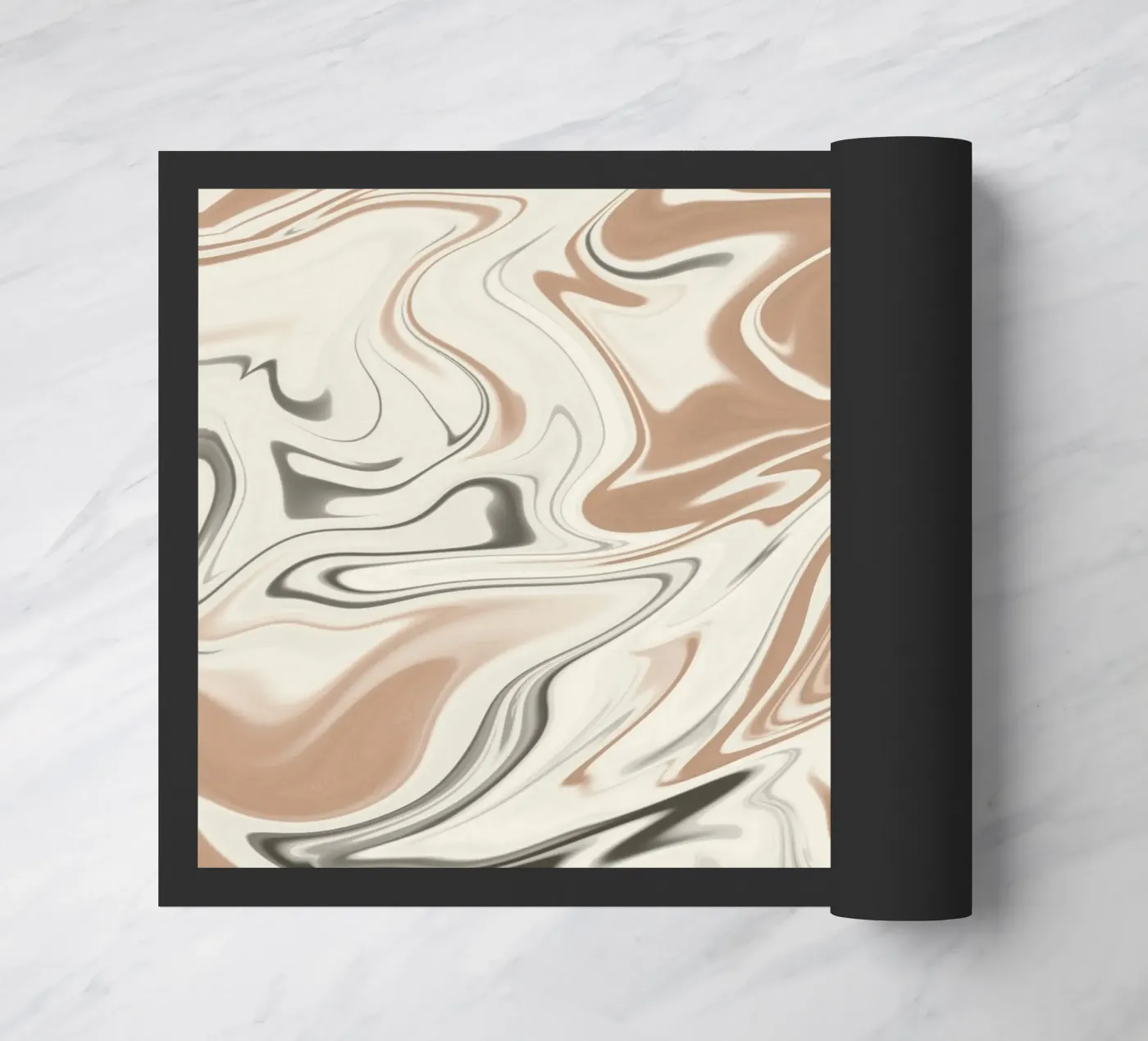 Fluid lines pattern 06 Fußmatte von Little Dean