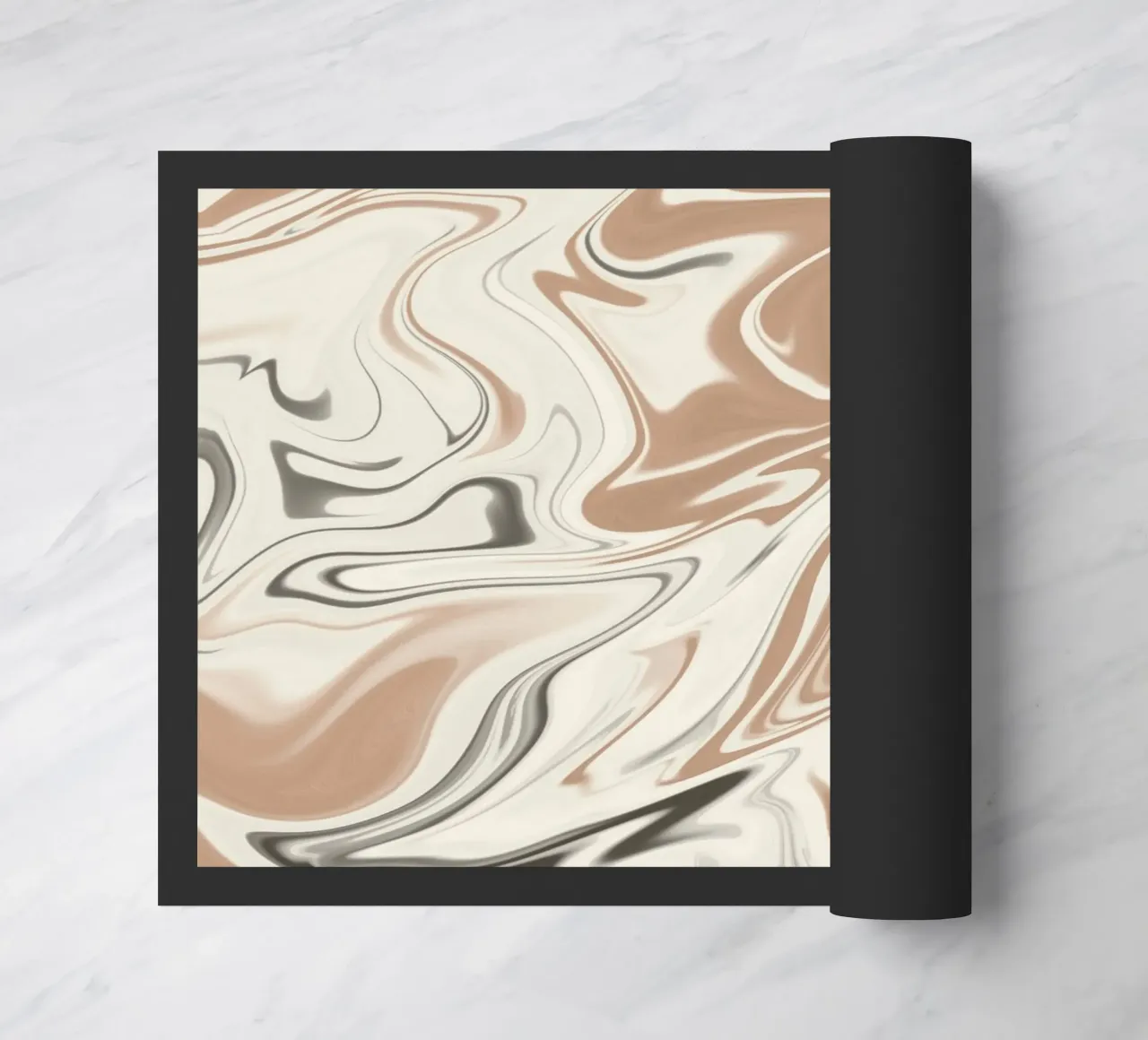 Fluid lines pattern 06 doormat by Little Dean