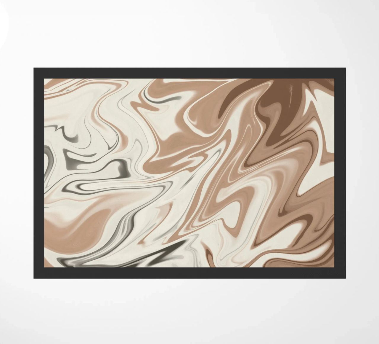 Fluid lines pattern 06 doormat by Little Dean