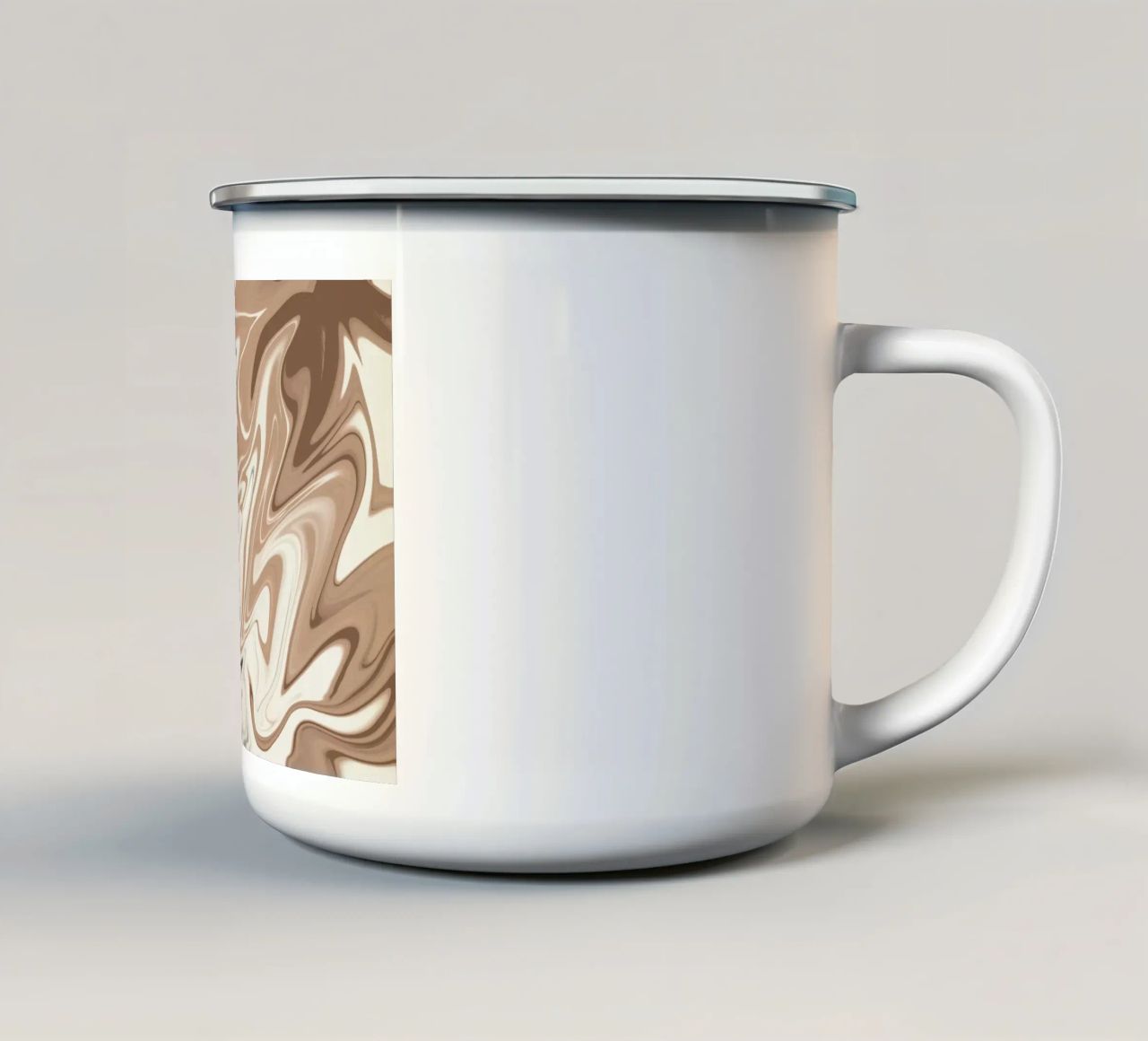 Fluid lines pattern 06 enamel mug by Little Dean