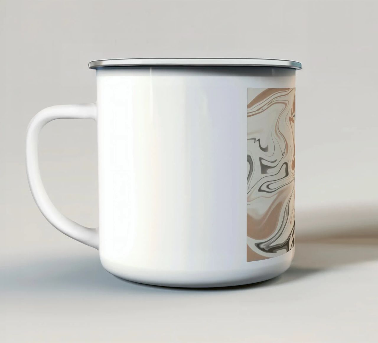 Fluid lines pattern 06 enamel mug by Little Dean