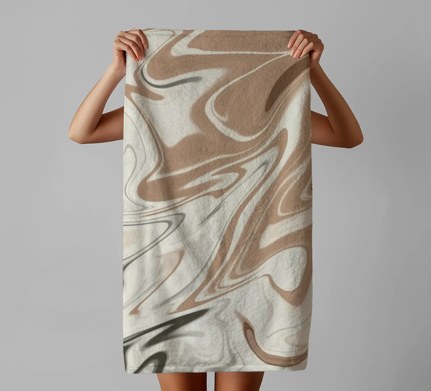 Fluid lines pattern 06 towel by Little Dean