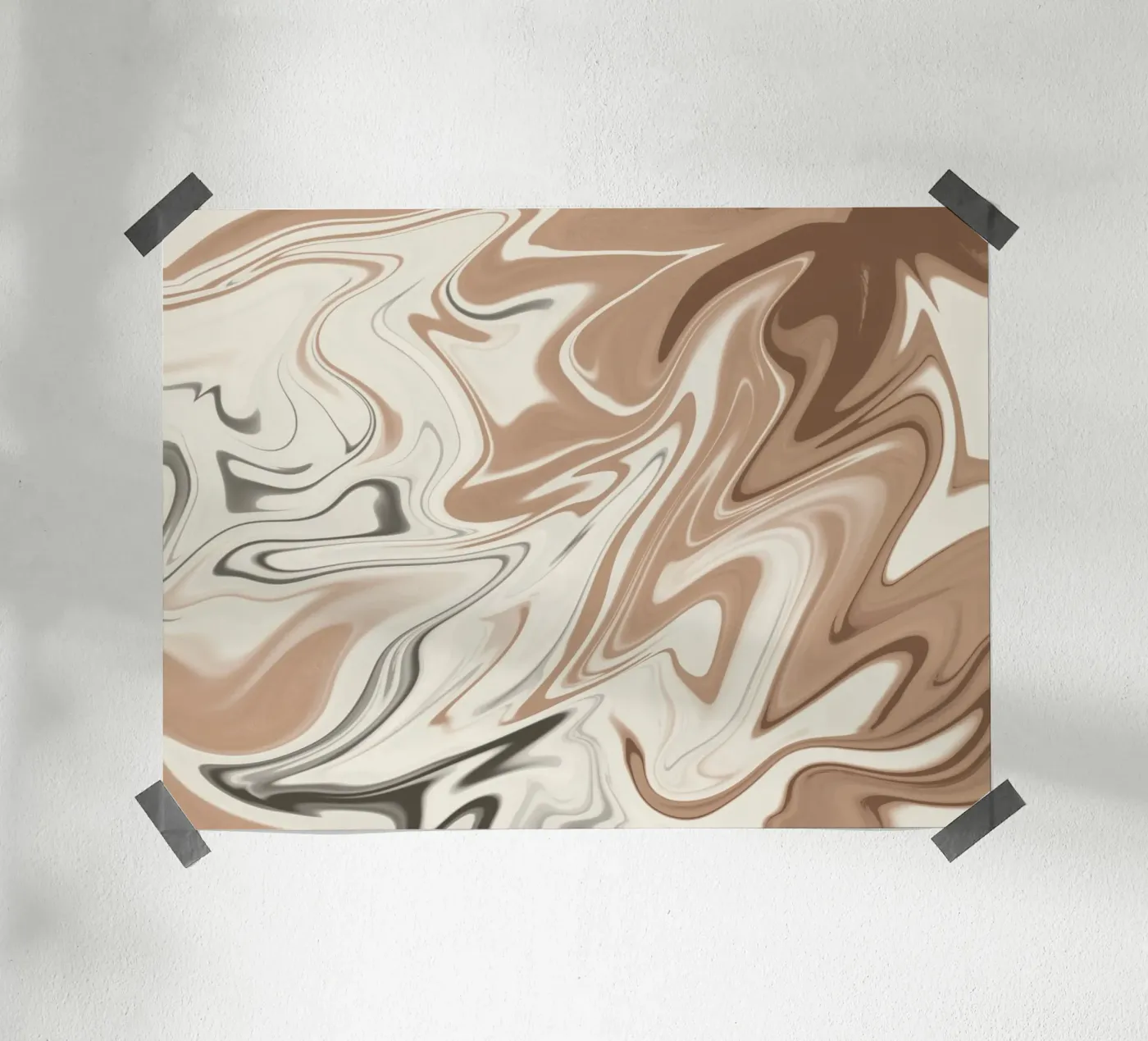 Fluid lines pattern 06 poster van Little Dean