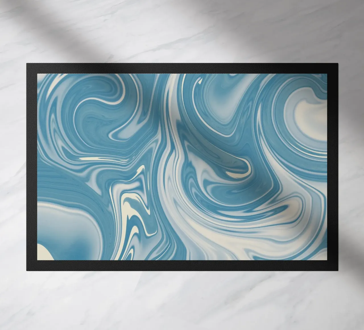 Fluid lines pattern 07 doormat by Little Dean