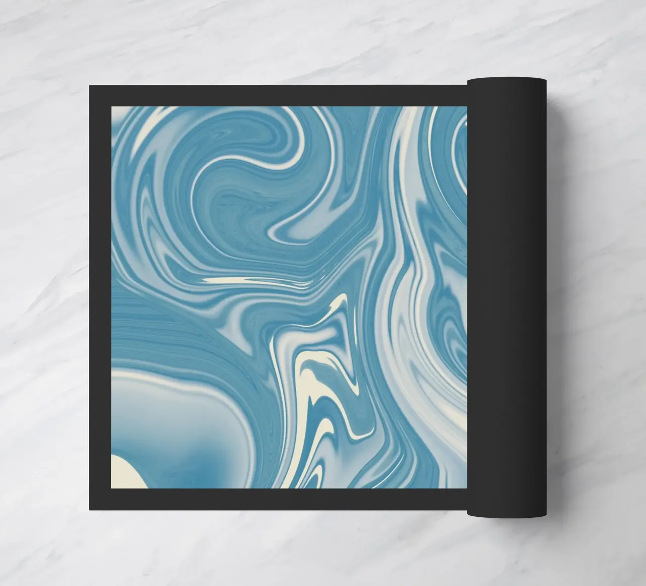 Fluid lines pattern 07 doormat by Little Dean