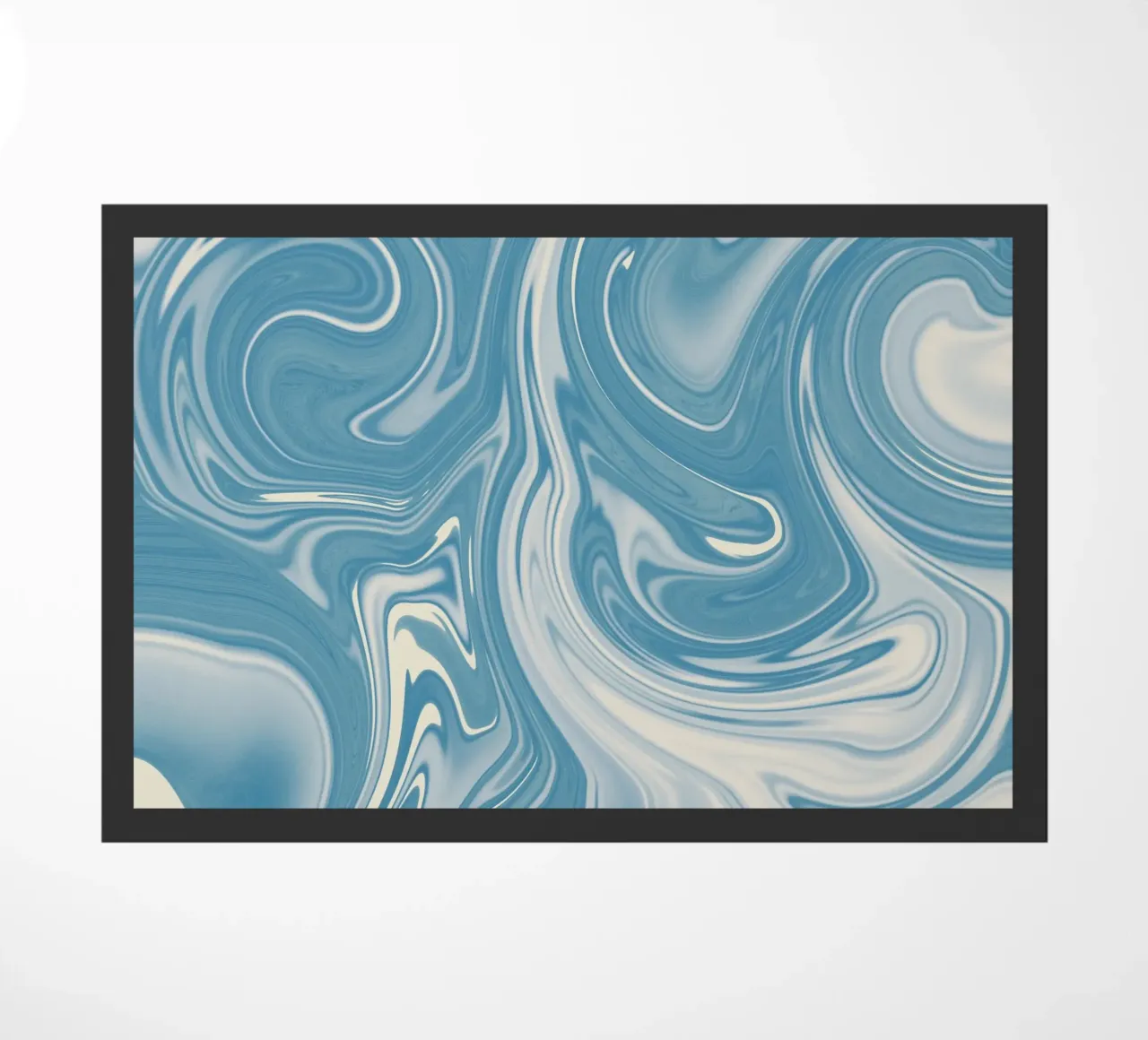 Fluid lines pattern 07 doormat by Little Dean