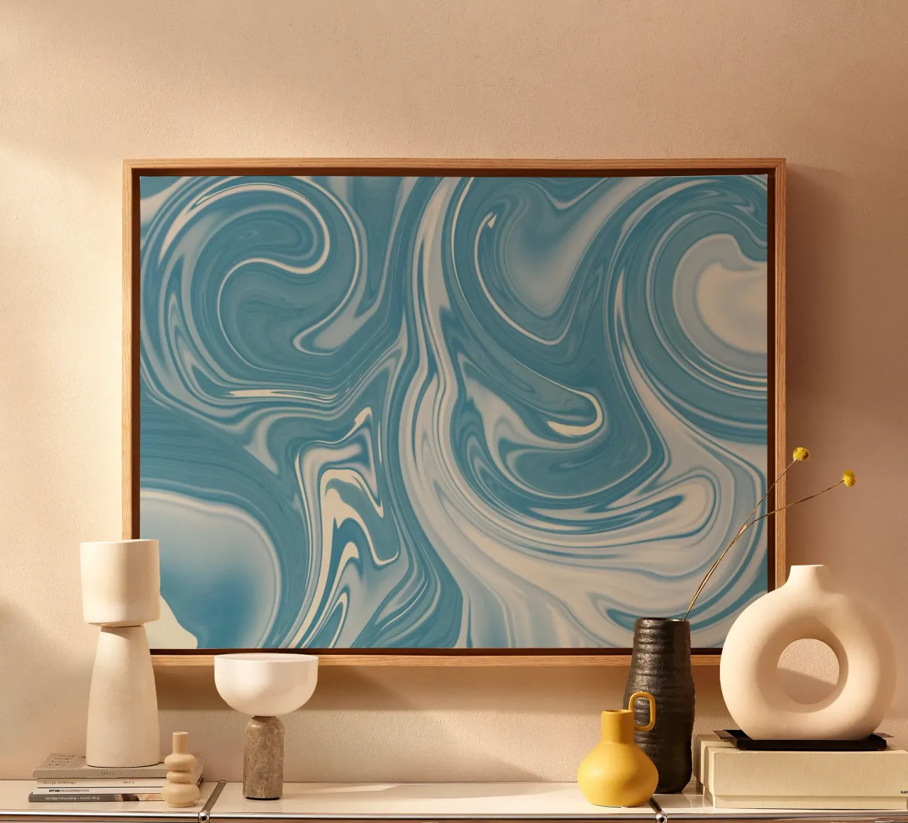 Flüssigkeitsleitungen Muster 07 Leinwand von Little Dean